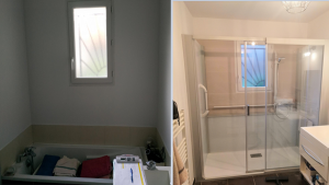 Remplacement d'une baignoire à Montendre